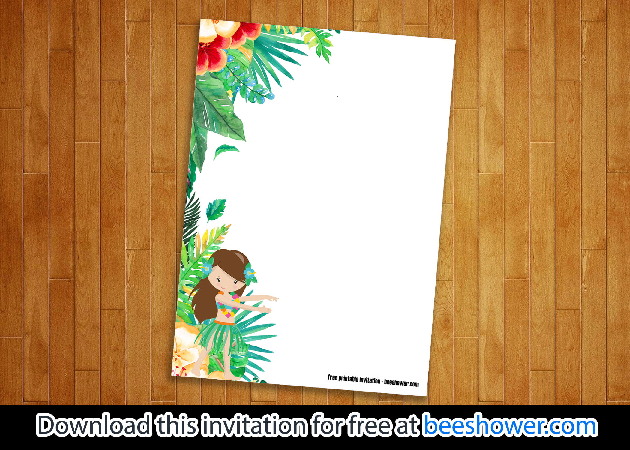 FREE Luau Baby Shower Invitations Templates  FREE Printable Baby