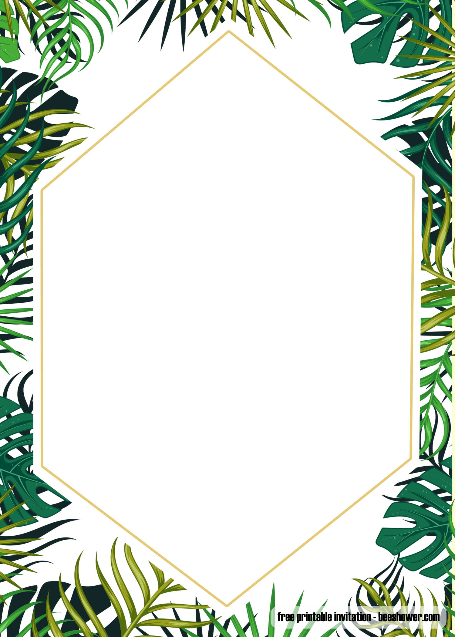 Tropical Invitation Template from www.beeshower.com