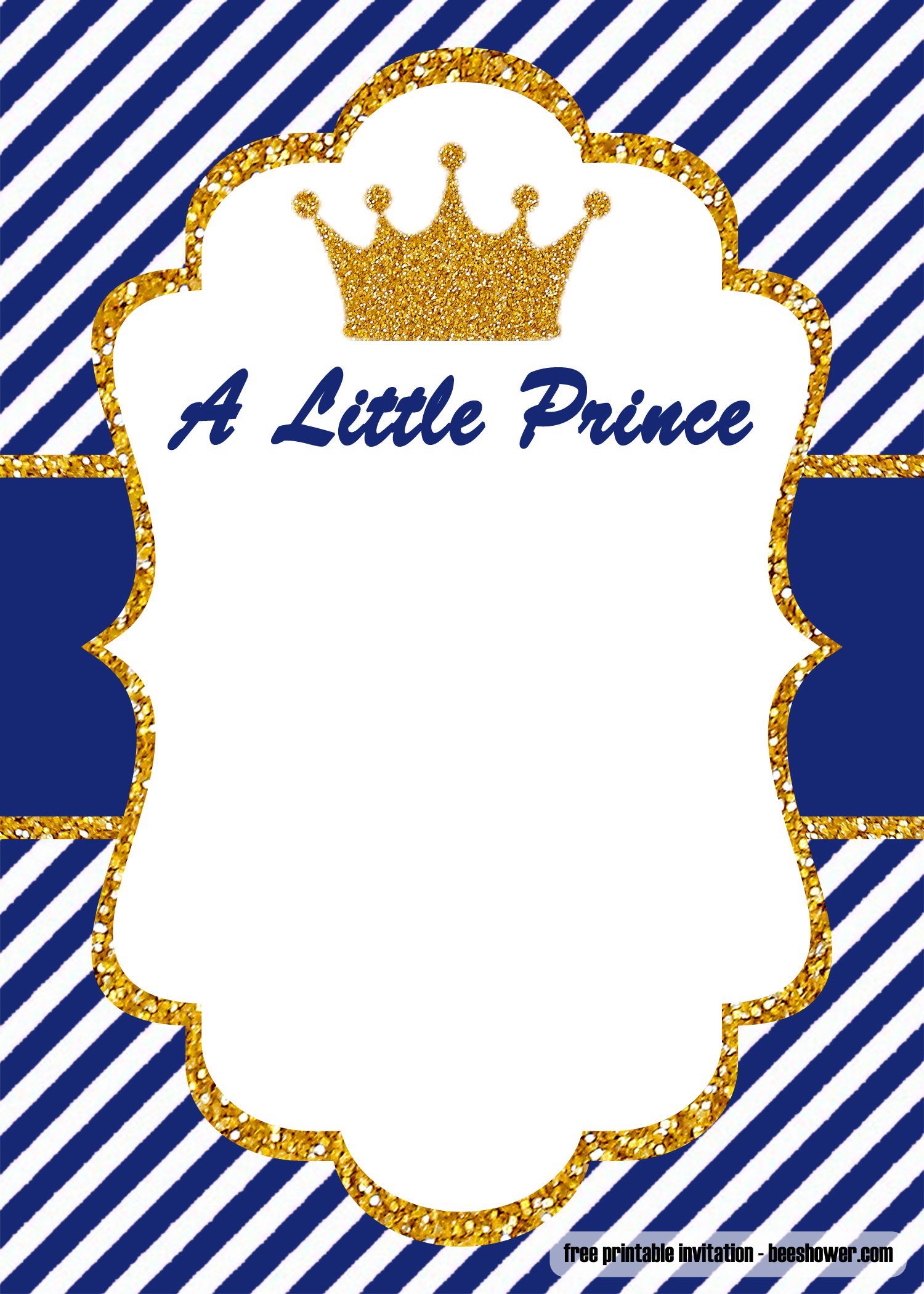 Free Printable Royal Prince Invitations Templates Printable