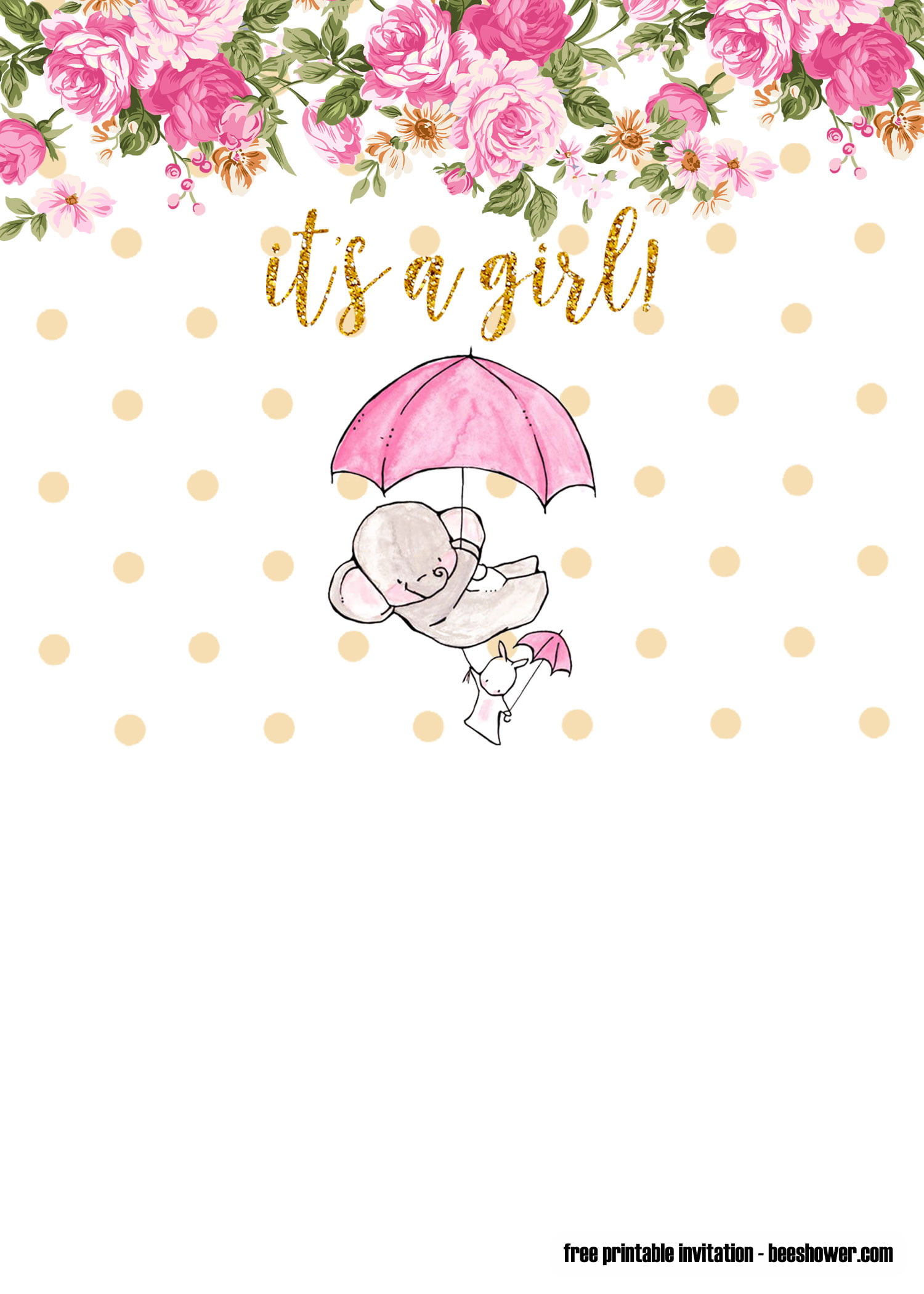 girl baby shower invitations templates free