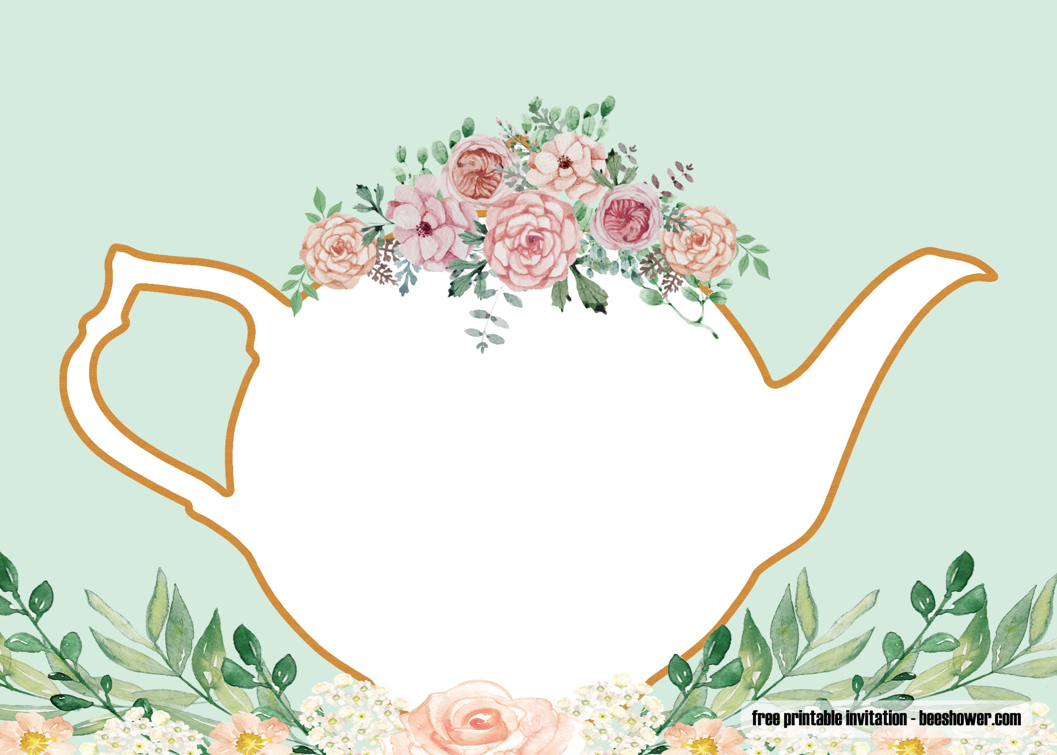 high tea baby shower invites