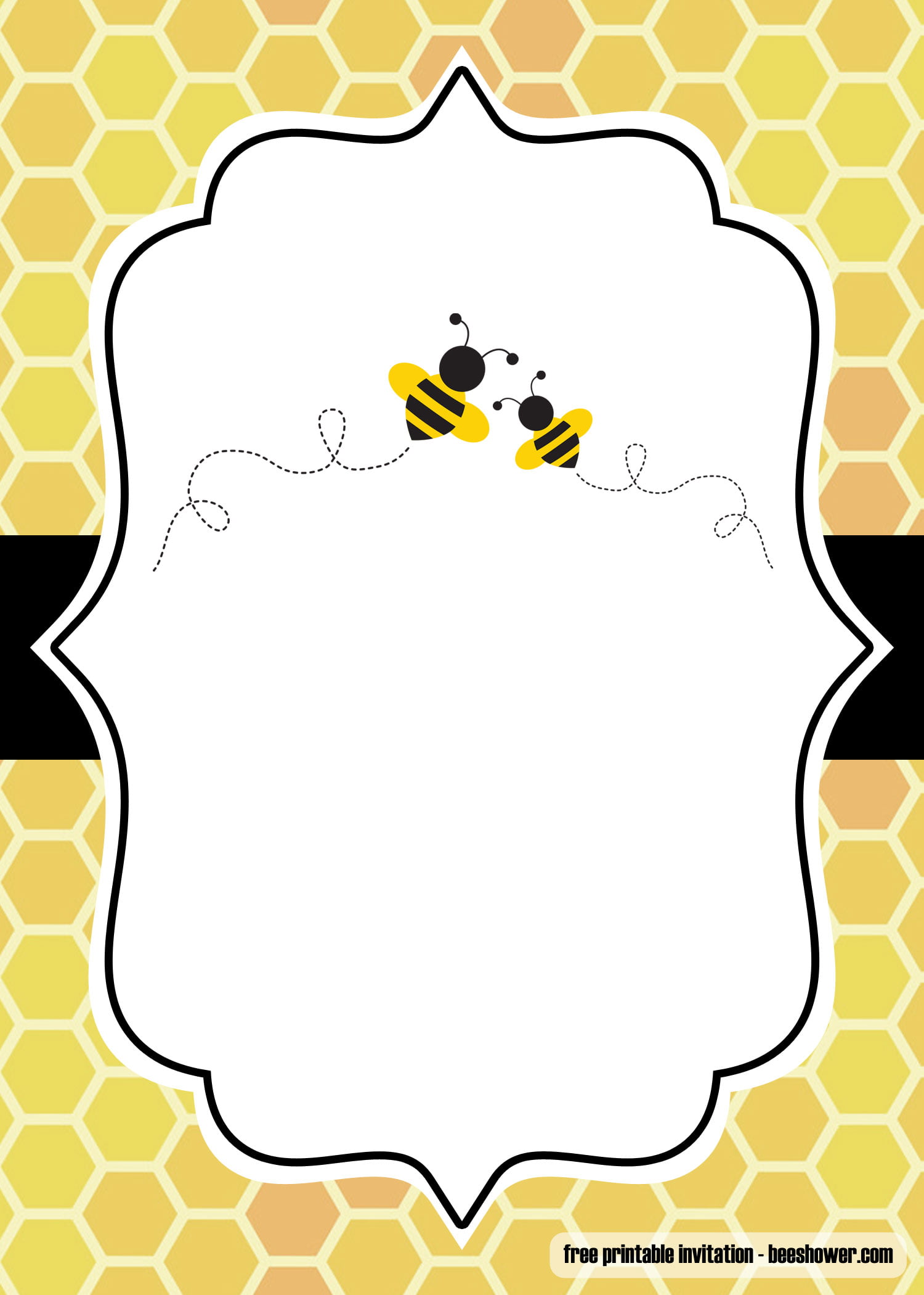 Printable Bee Invitation Template Free Printable Templates