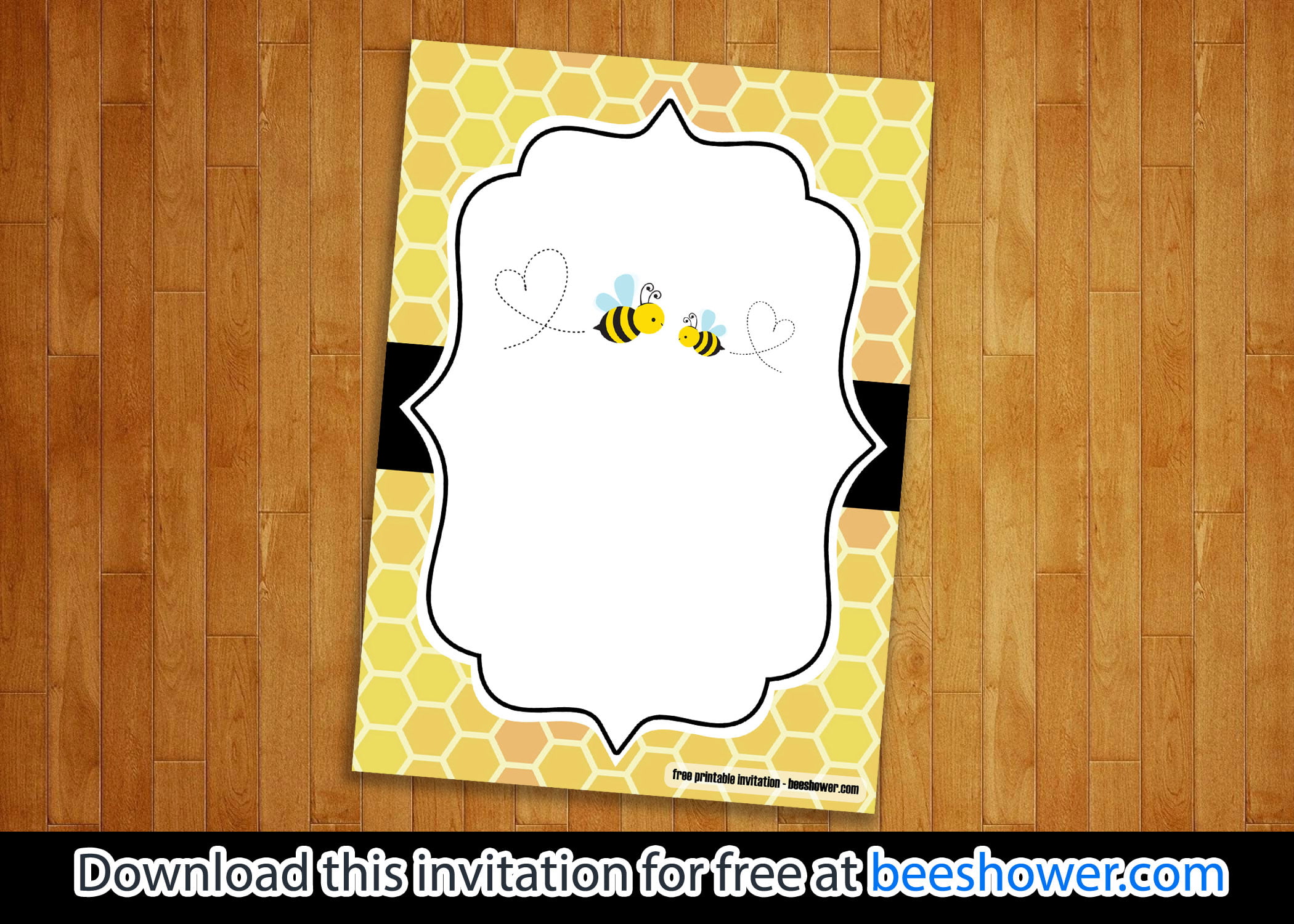 FREE Bee Baby Shower Invitations Templates FREE Printable Baby Shower