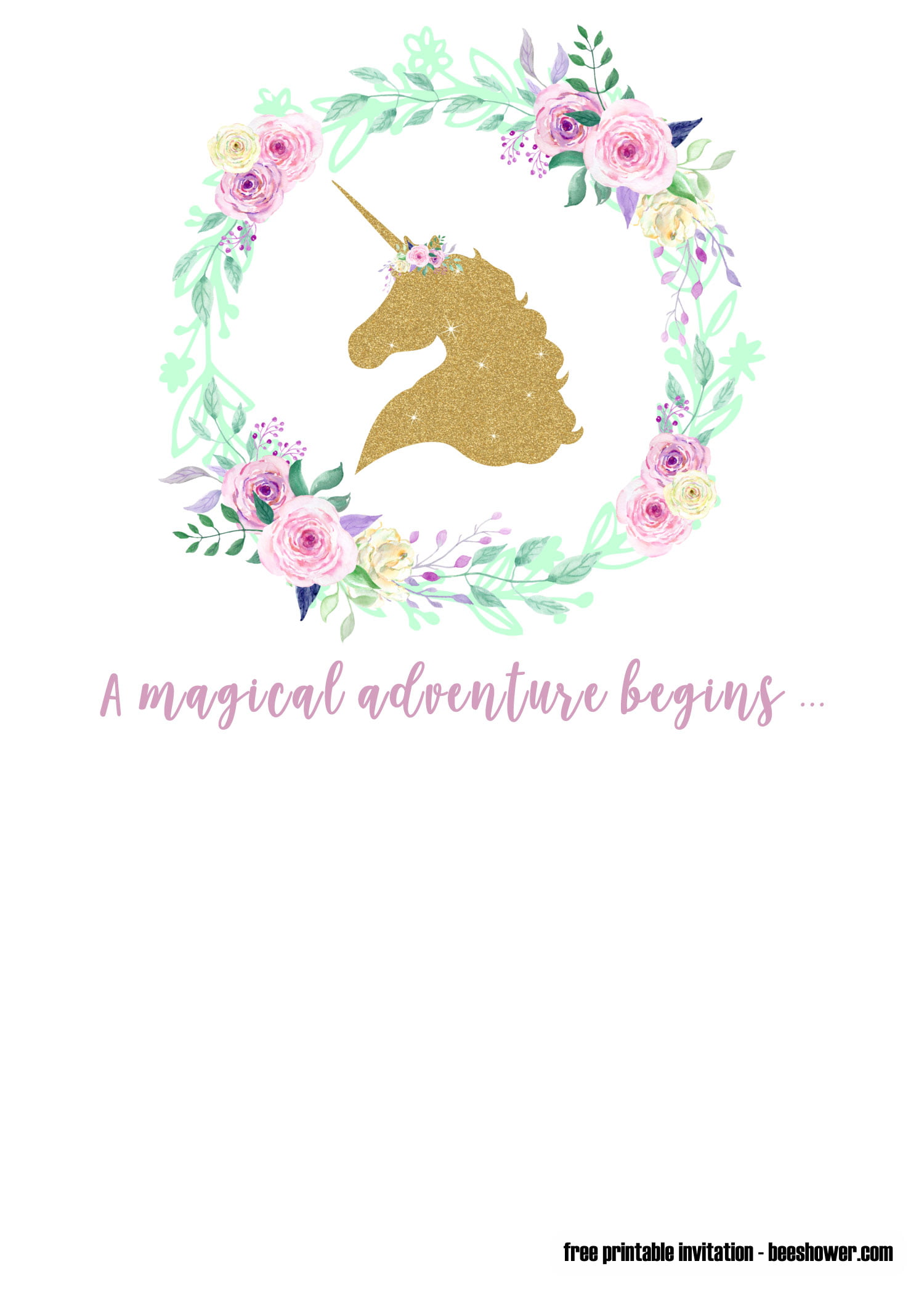 unicorn baby shower invitation wording