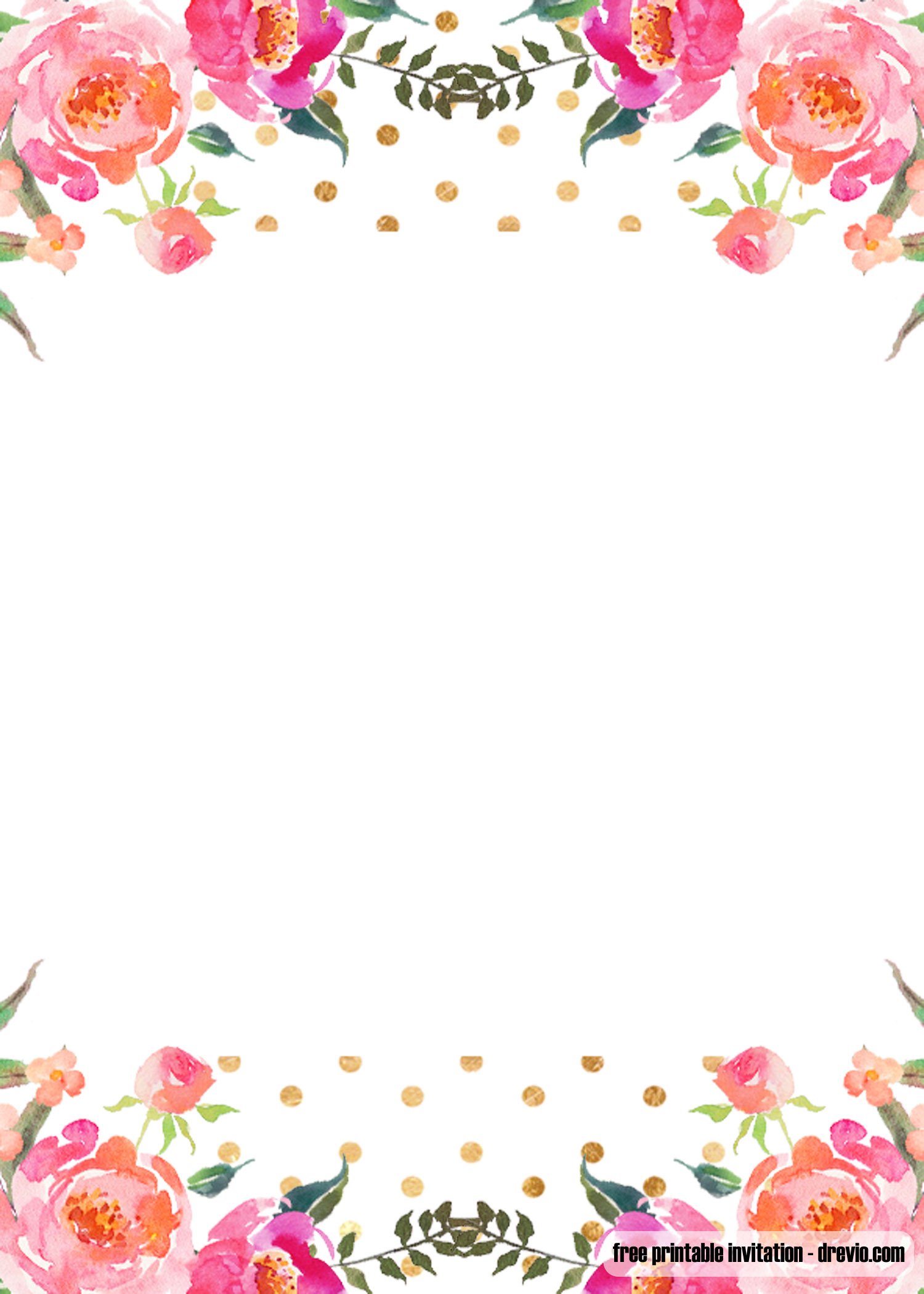 Editable Floral Template