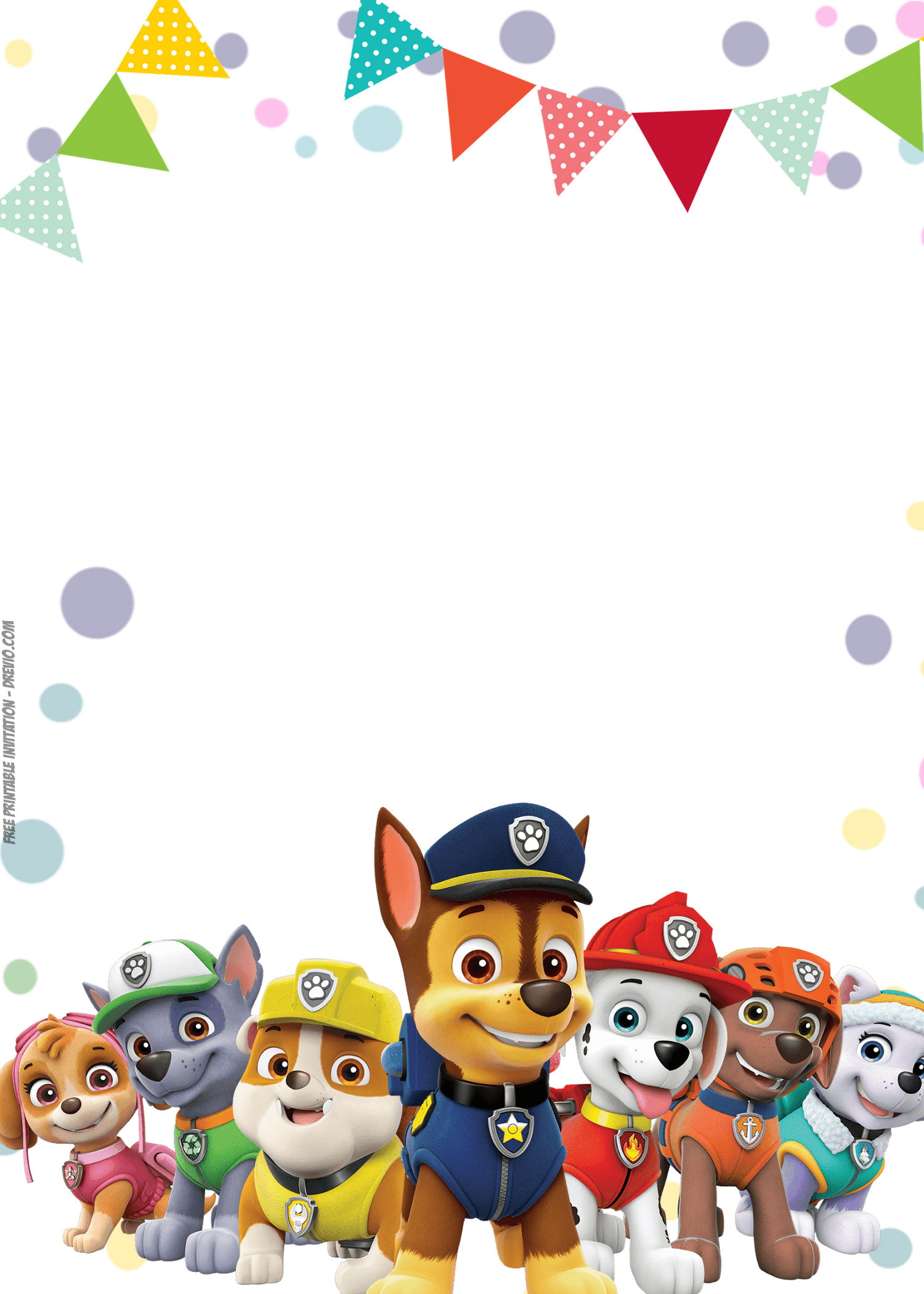 Paw Patrol Invitation Free Template