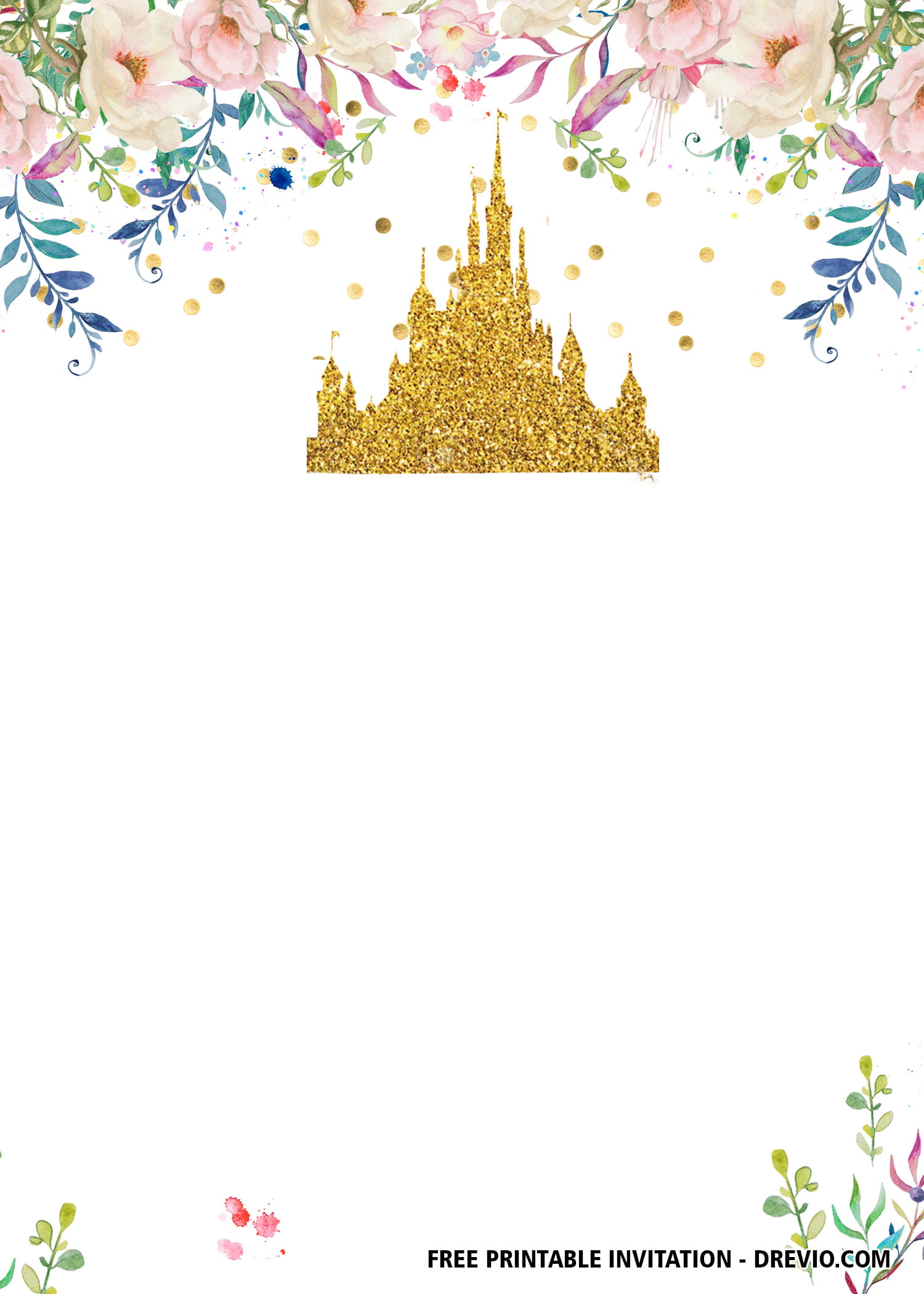 Pin On Frames Or Blank Postal Cards Princess Baby Shower