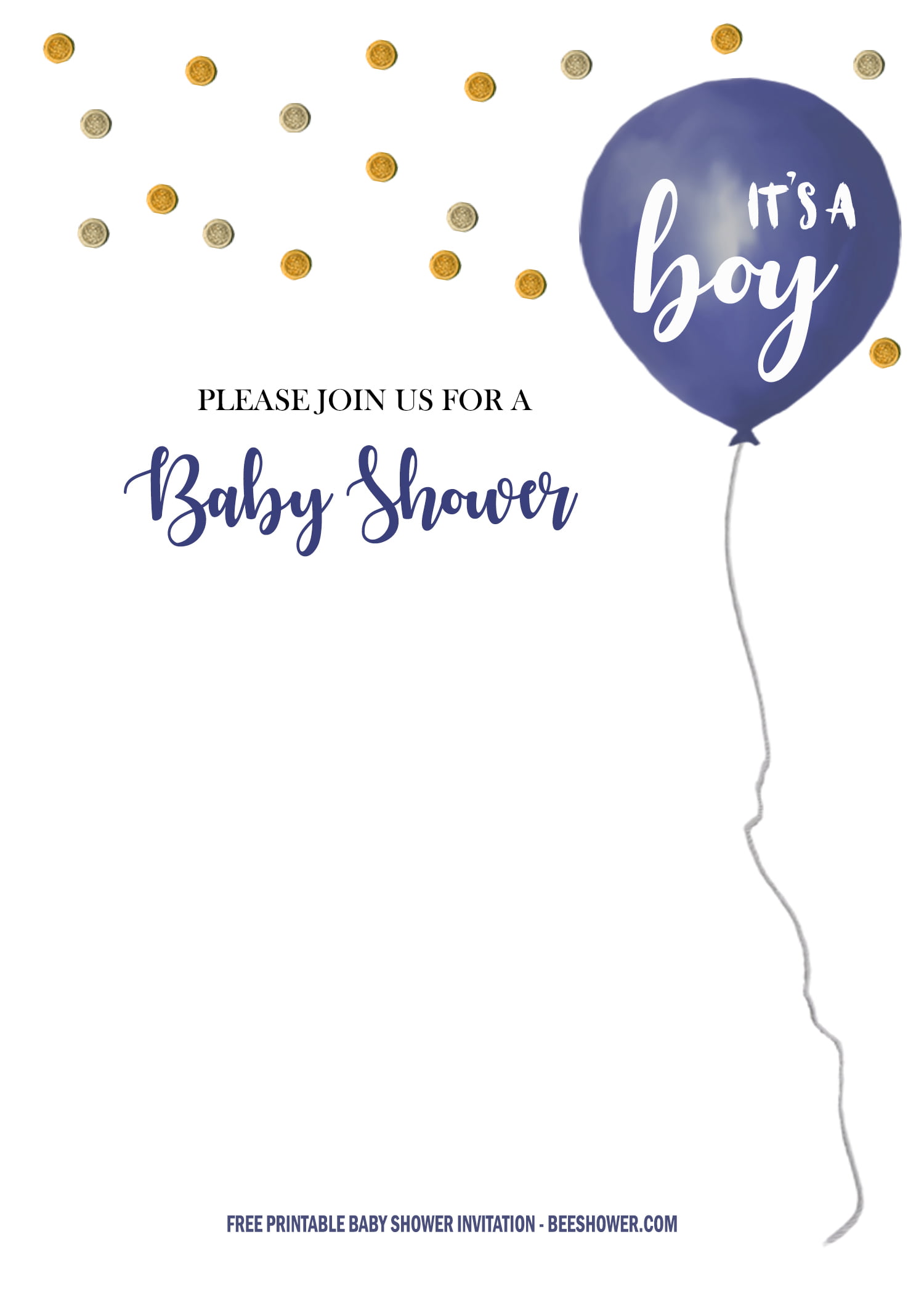 it's a boy invitation for baby shower