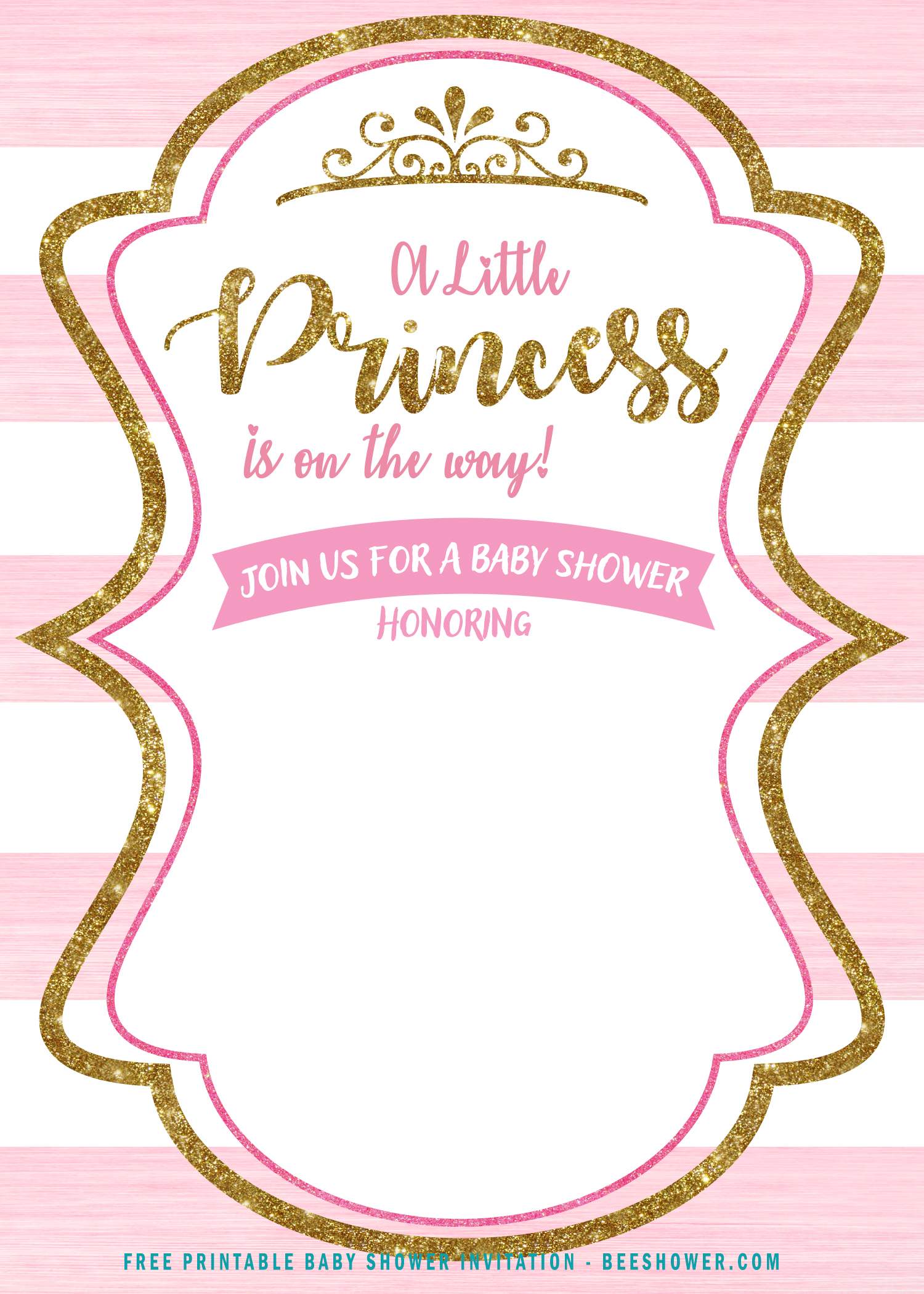 Princess Baby Shower Invitation Templates Free