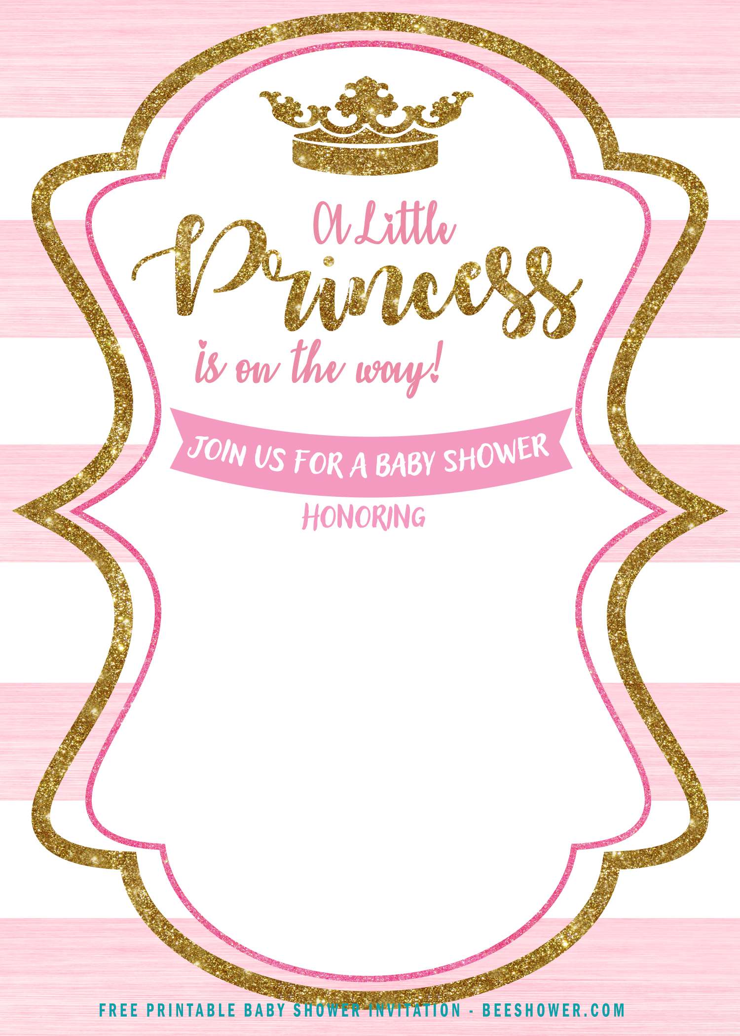 princess baby shower invitation templates free