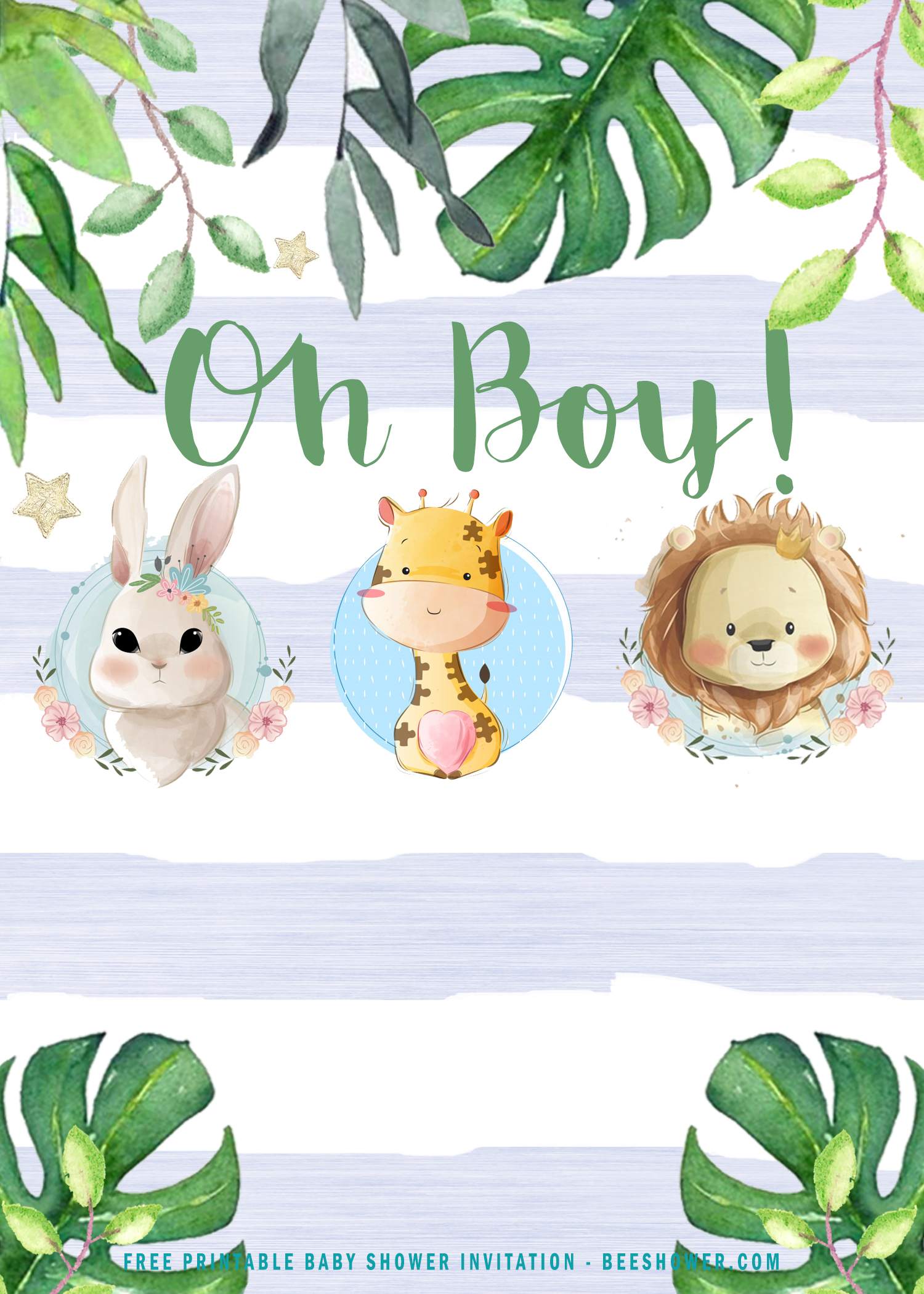 free printable baby shower invitations templates for boys