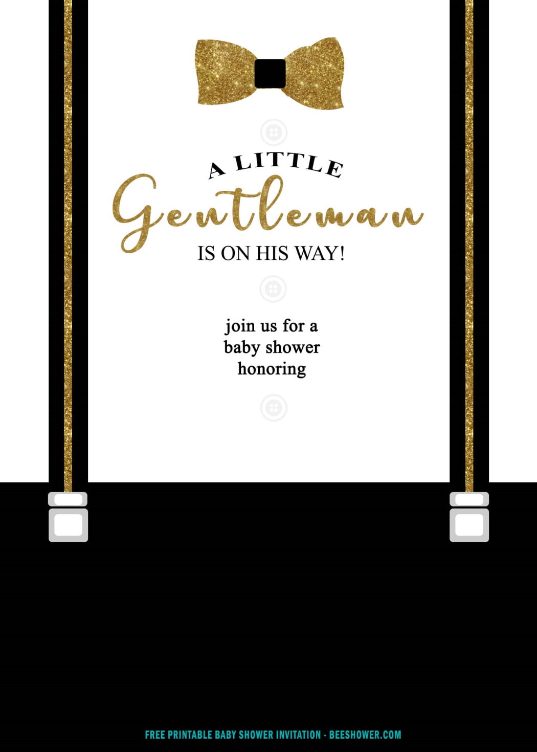 little gentleman baby shower invitations