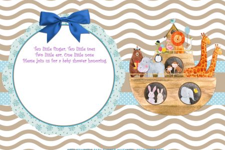 noah's ark baby shower invitations