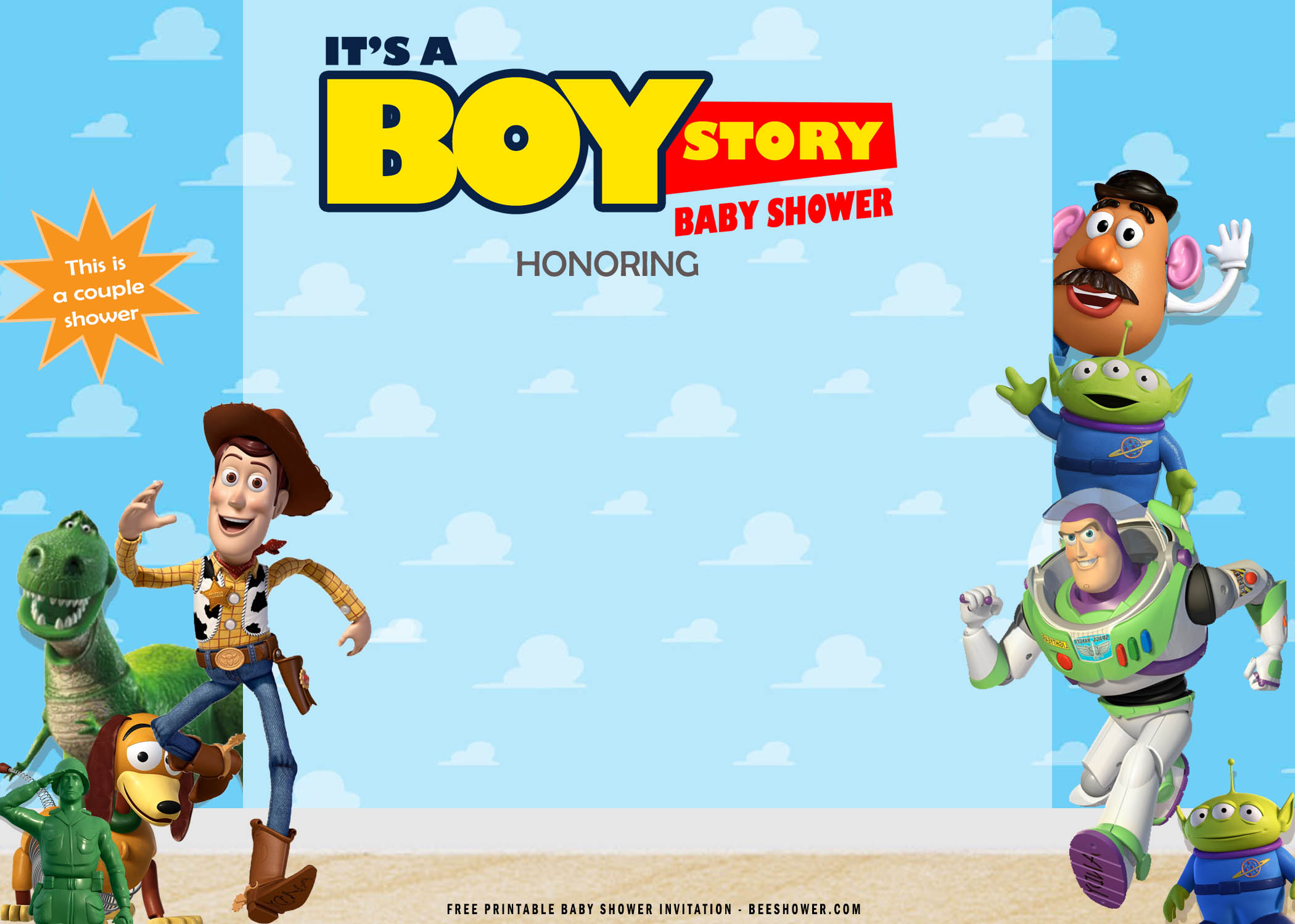 FREE Printable Toy Story Baby Shower 