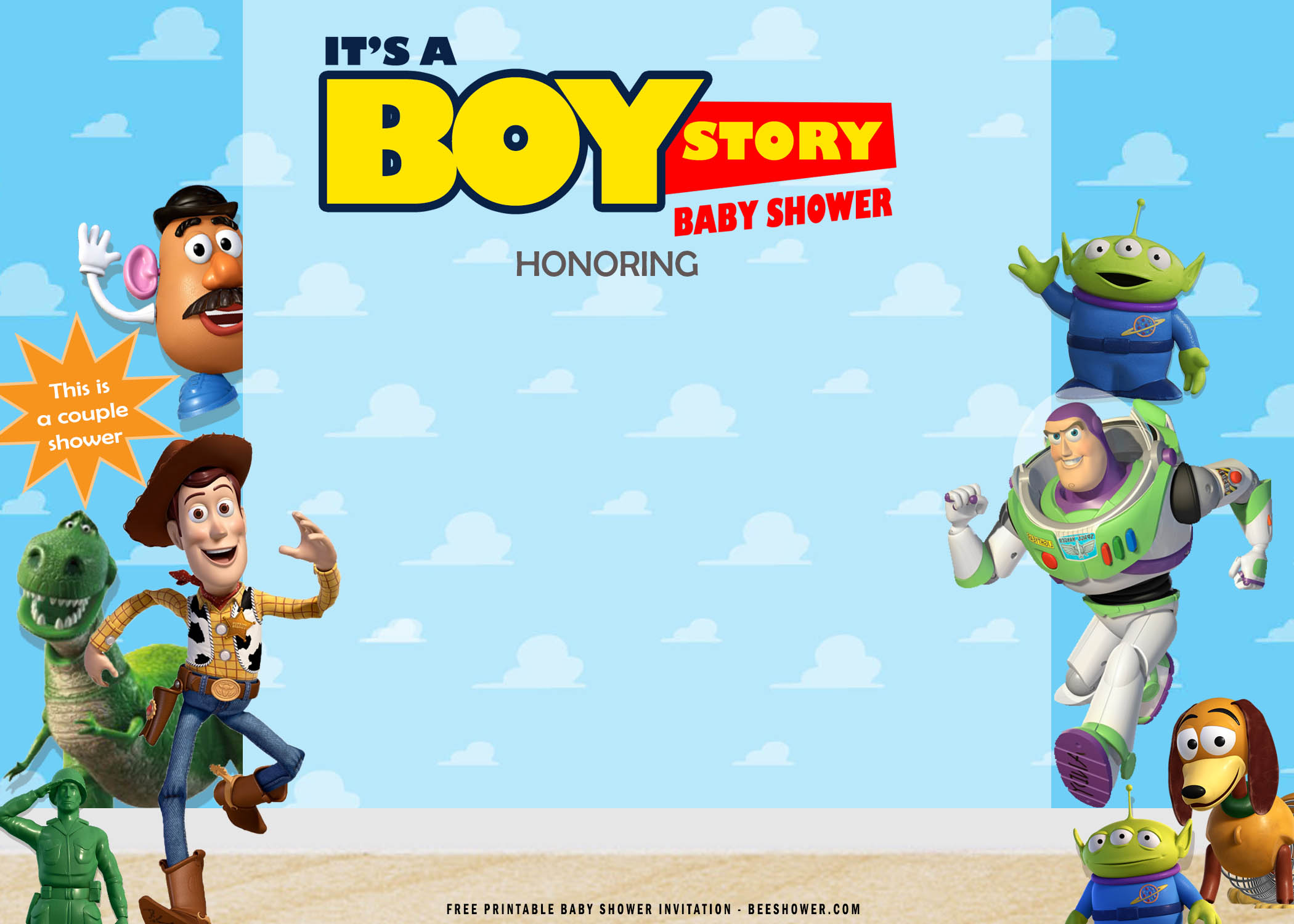 boy story baby shower invitations