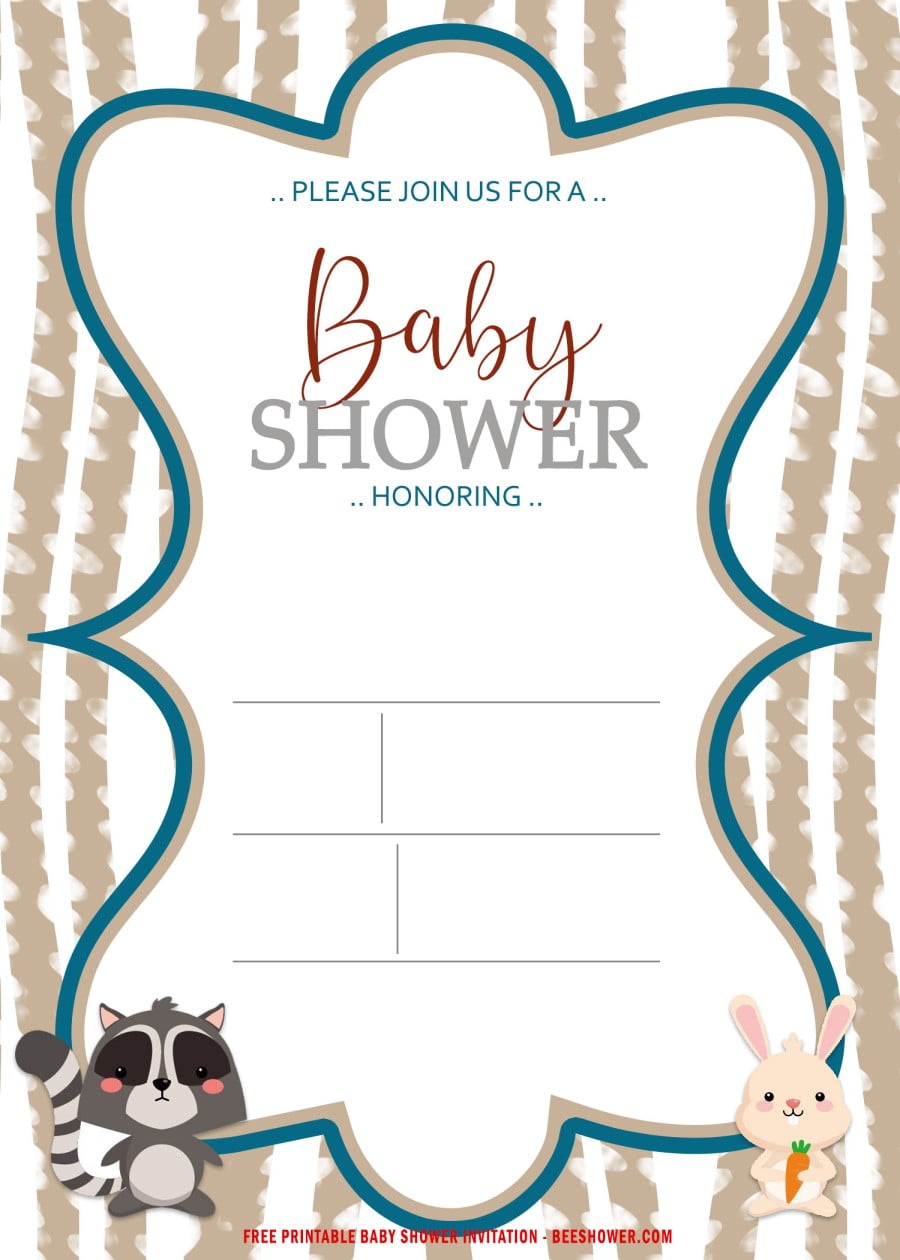 free printable woodland invitations