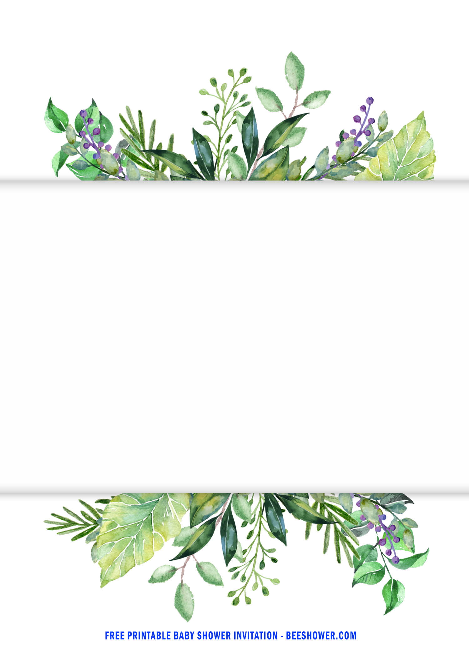 free-printable-cute-watercolor-greenery-invitation-templates-free