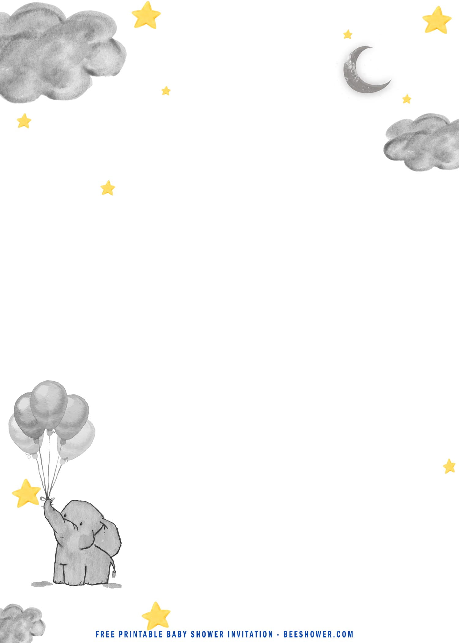 baby shower invitations cloud theme