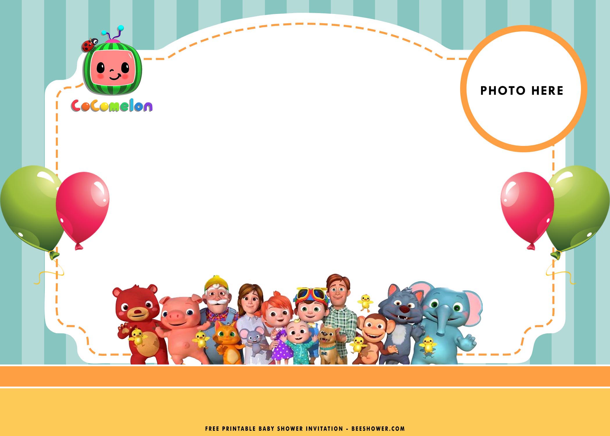  FREE Printable Cocomelon Baby Shower Invitation Templates FREE 