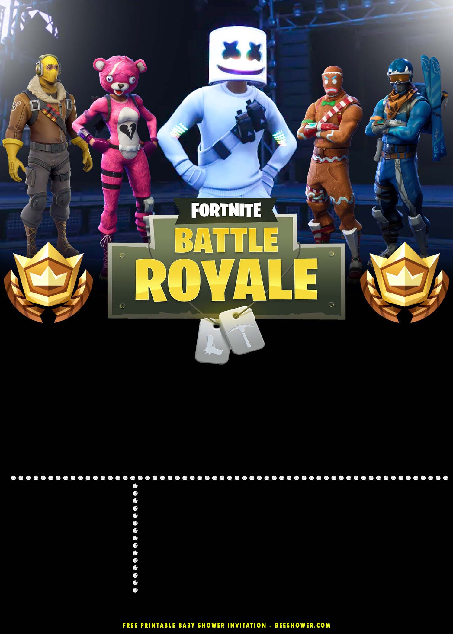 (FREE Printable) – Fortnite Marshmello Baby Shower ... - 1500 x 2100 jpeg 174kB