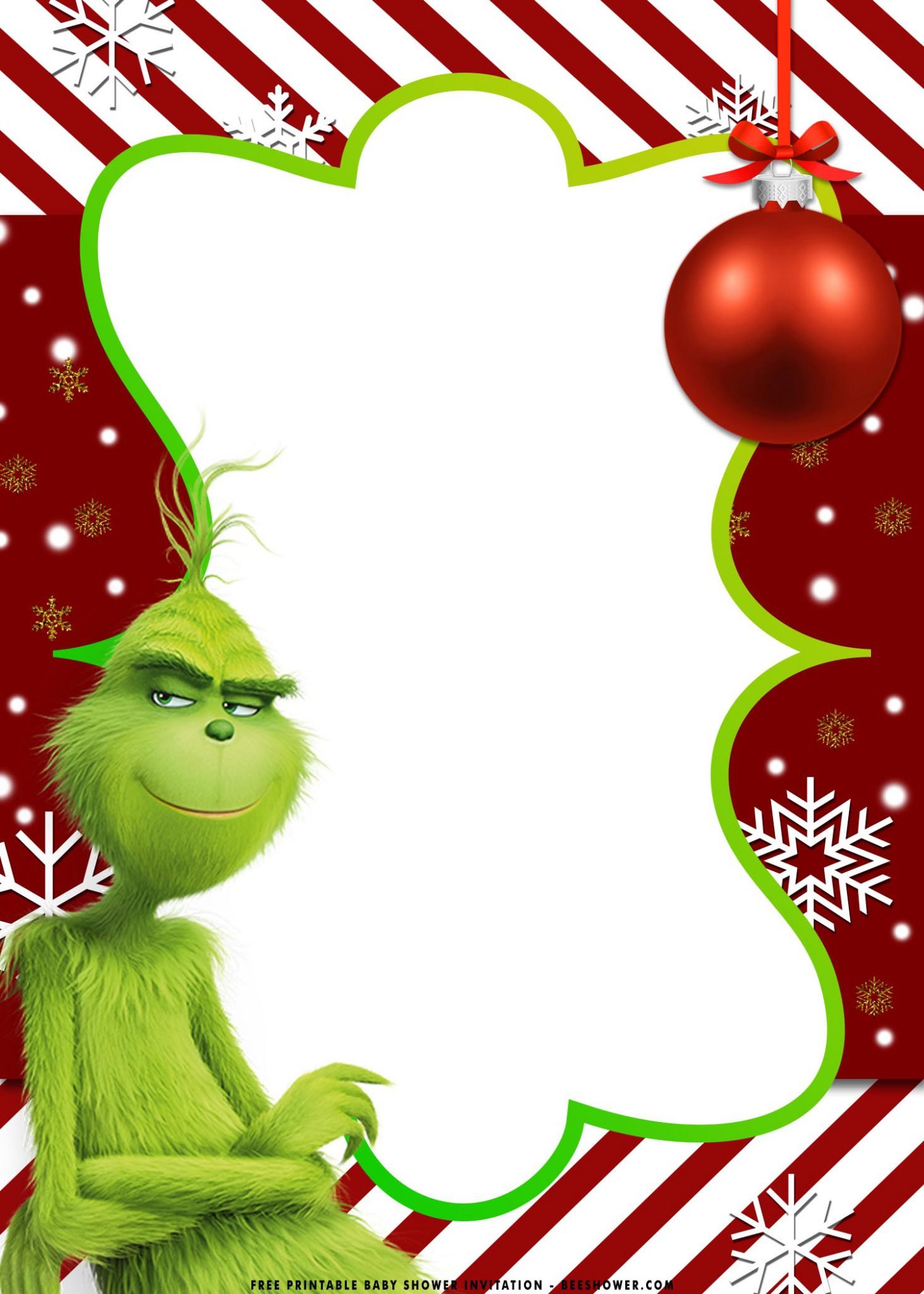 Grinch Party Invitation Template Free
