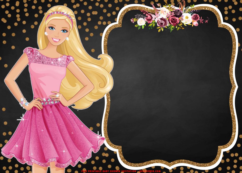 free barbie doll invitation card barbie theme party barbie birthday ...