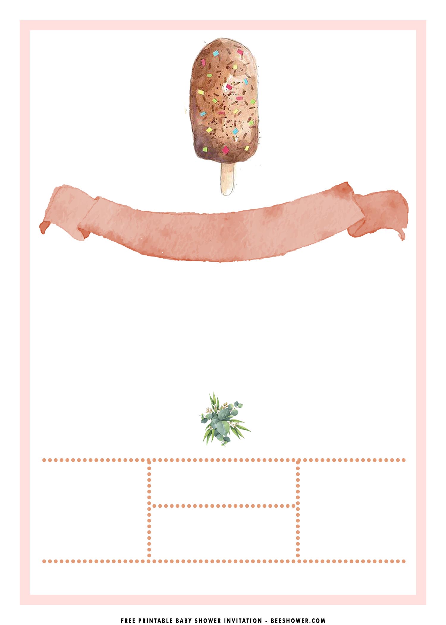 free printable ice cream party invitation templates