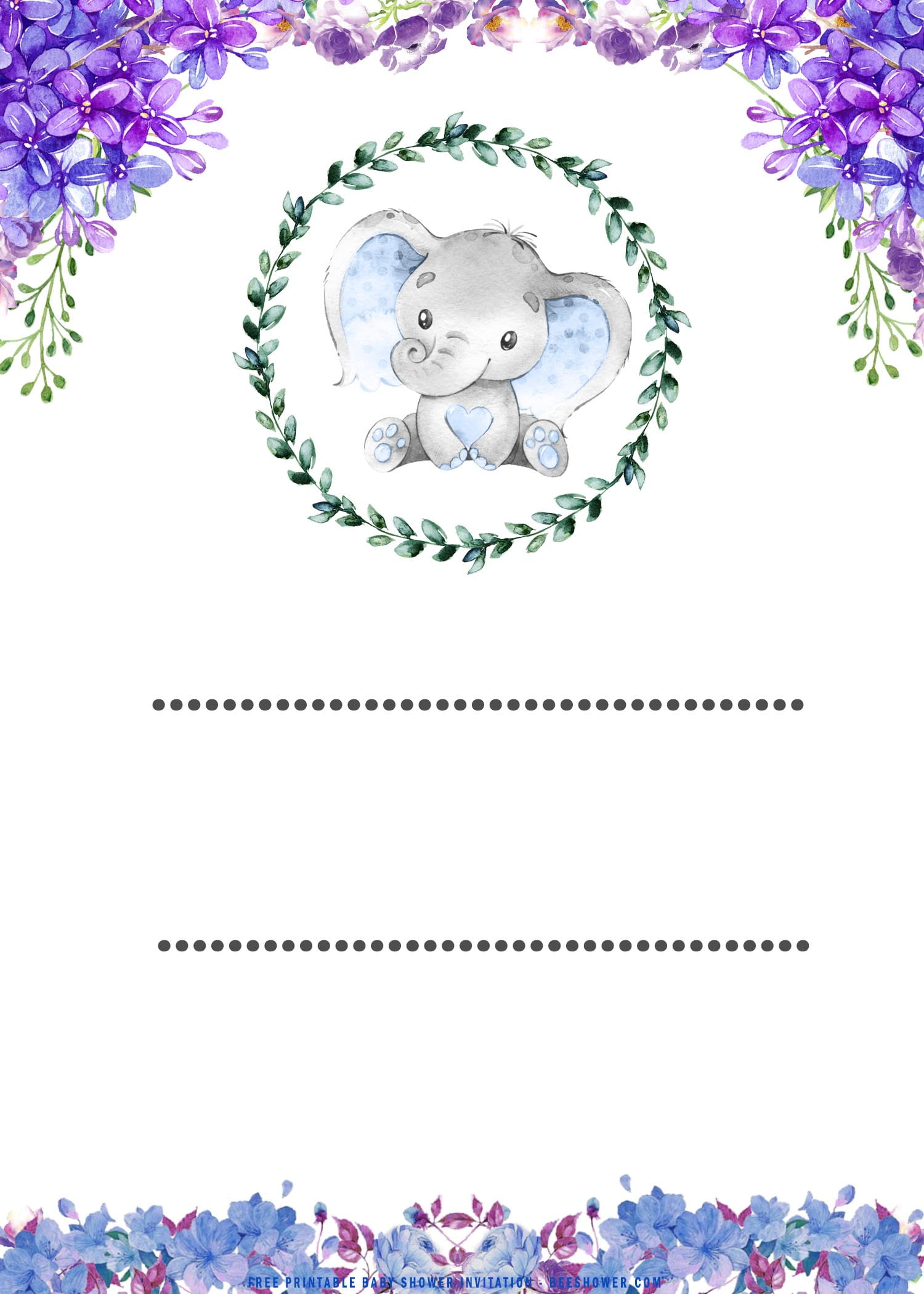 Elephant Girl Baby Shower Free Printables