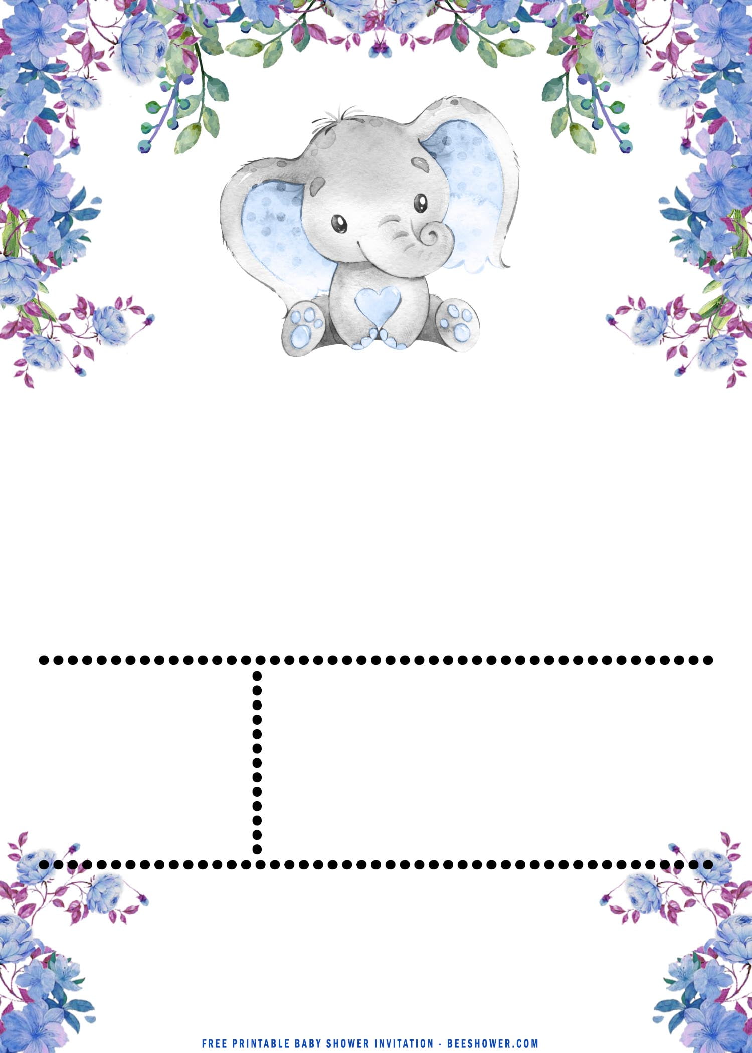 Free Printable Images Elephant Boy Baby Shower Template