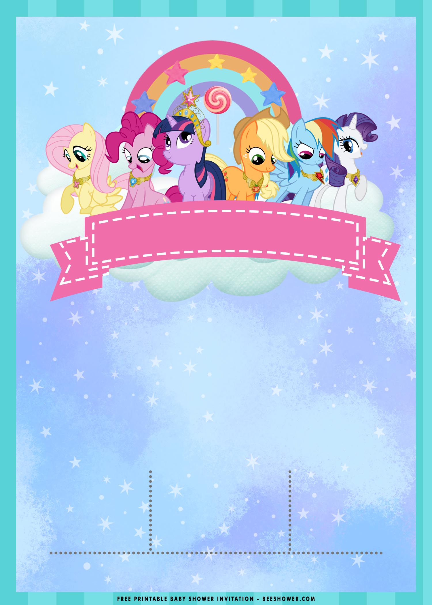 Little Pony Invitation Background