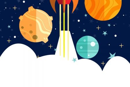 space baby shower invitations