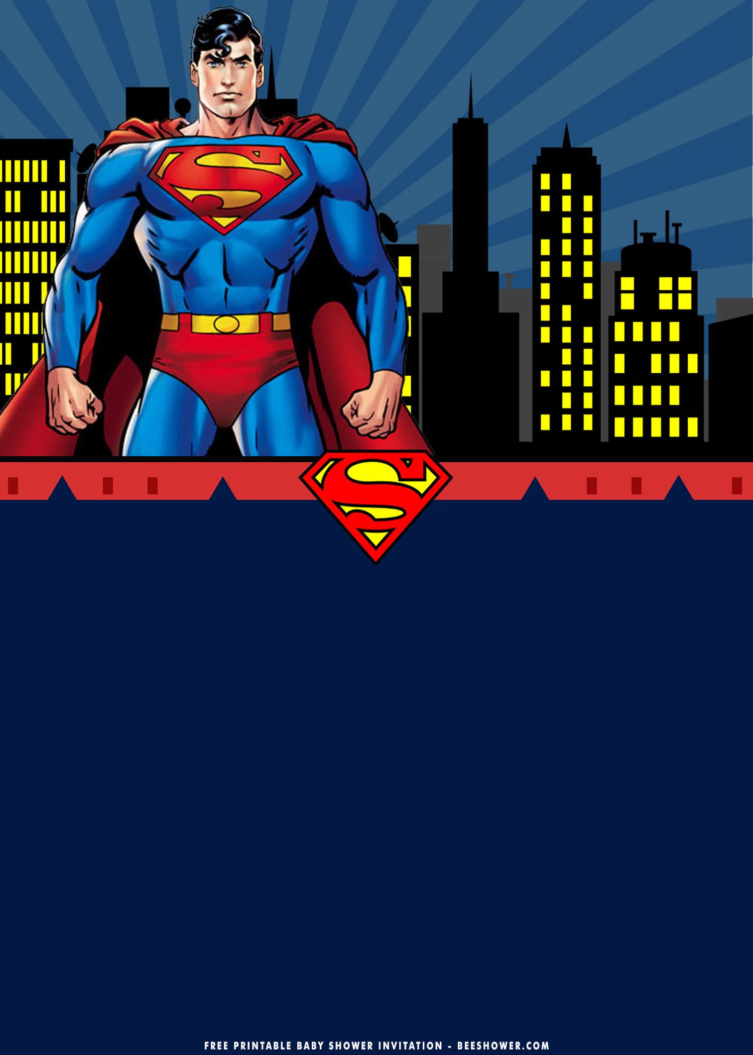 superman baby shower invitations