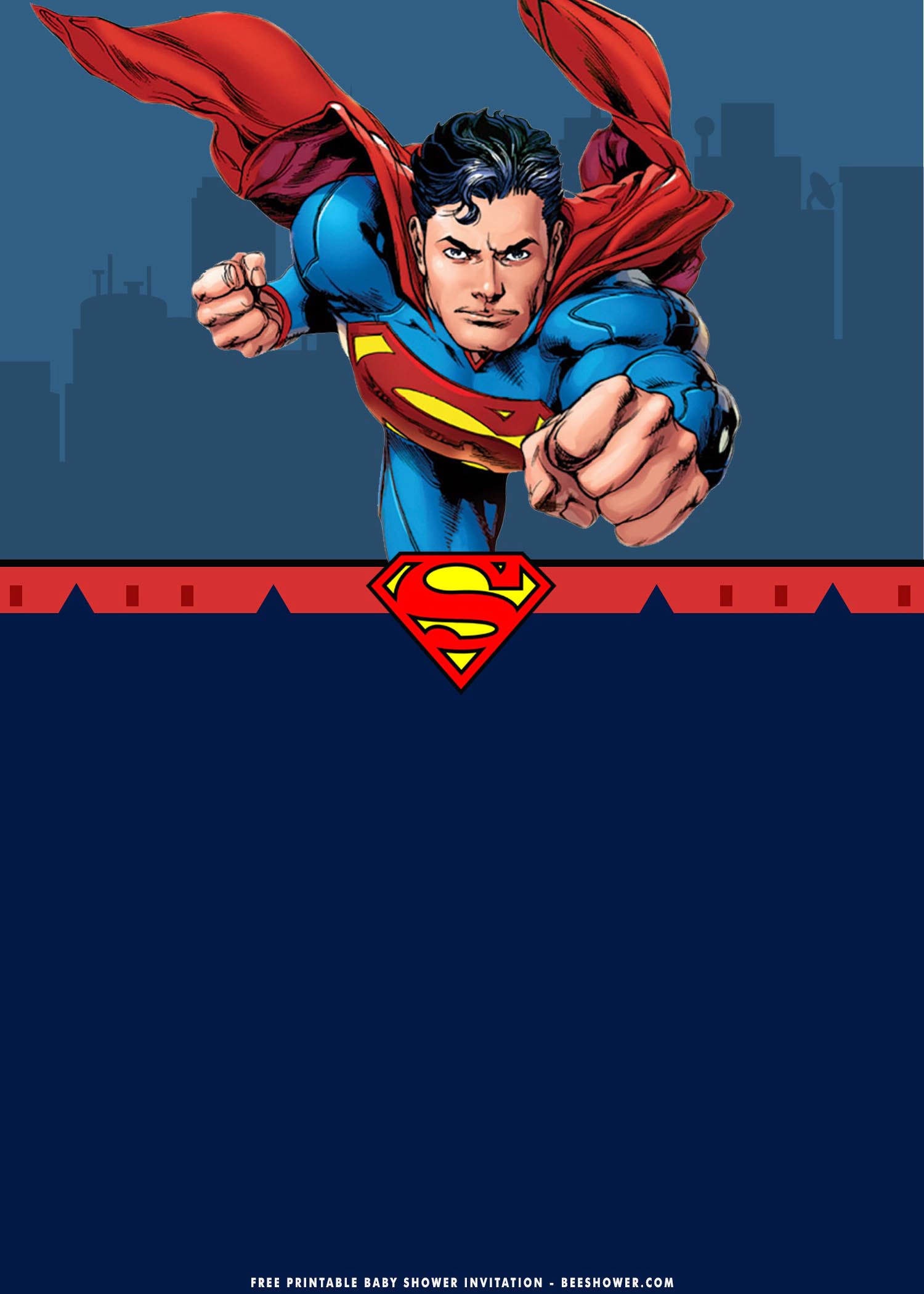 superhero baby shower invitations free