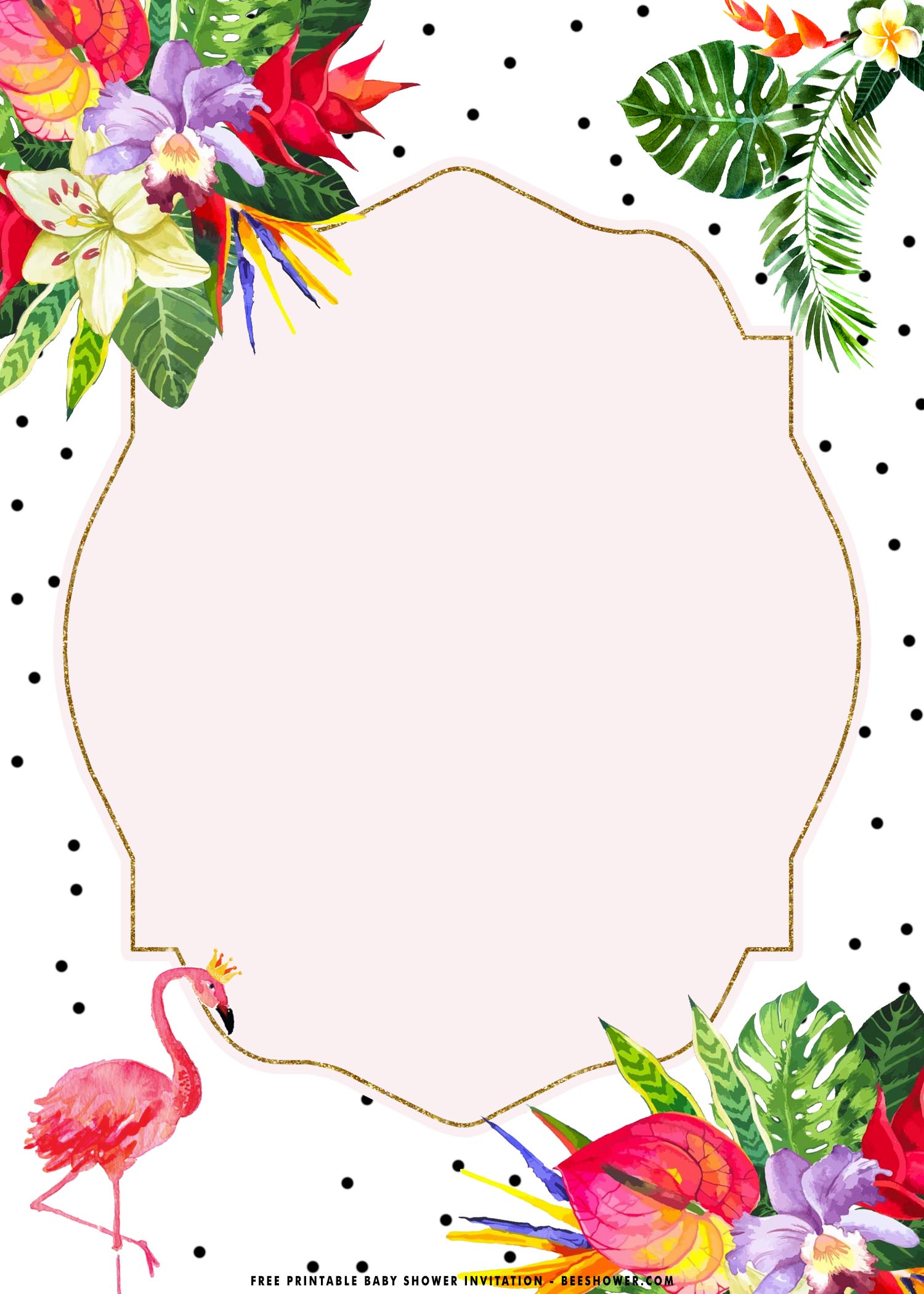 Free Printable Tropical Invitation Template