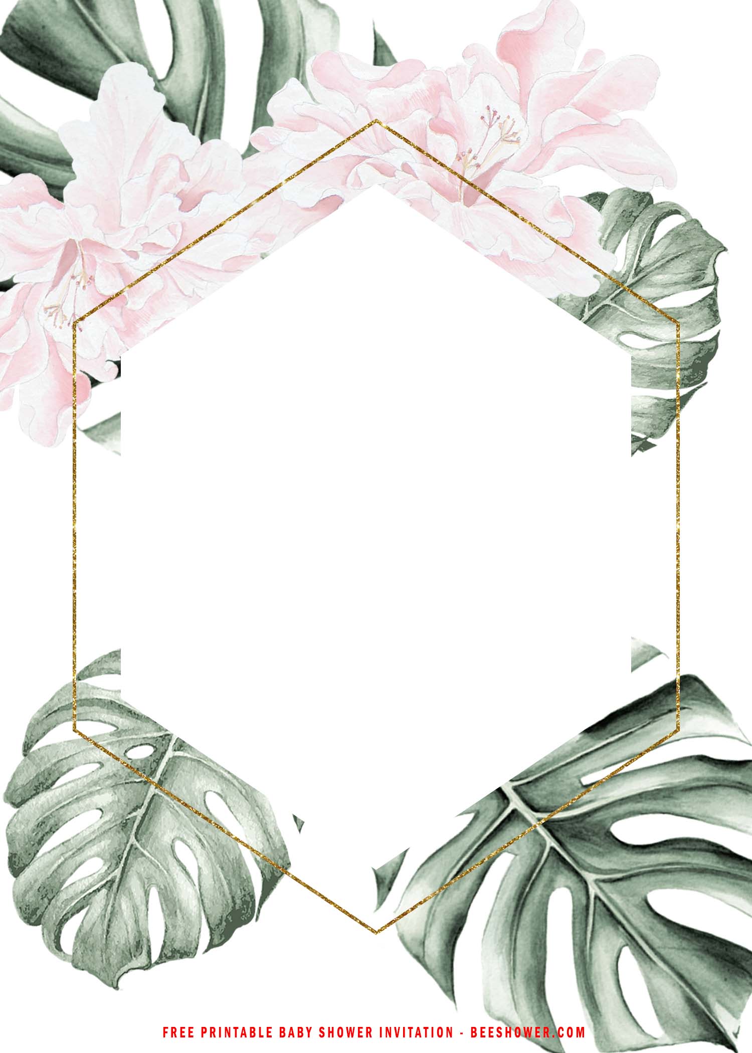 tropical baby shower invitations free