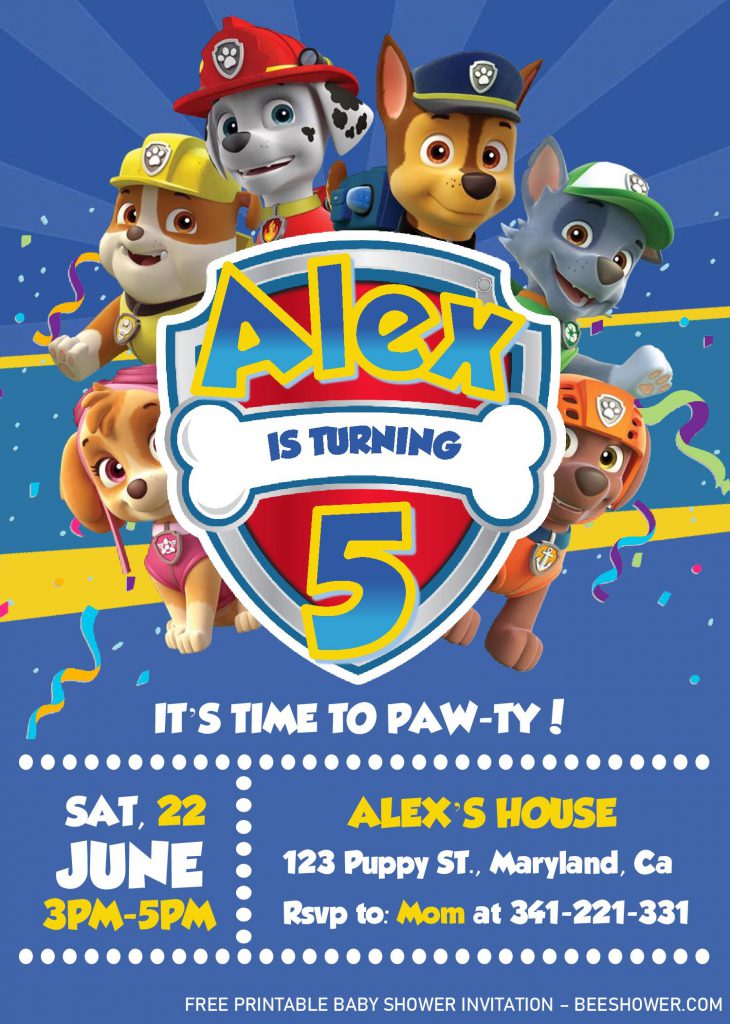 Paw Patrol Invitation Templates Free Download