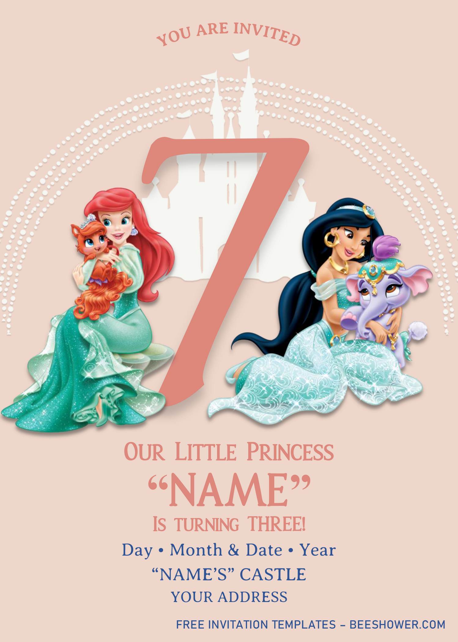 Download Disney Princess Jasmine Invitation Templates Docx | FREE ...