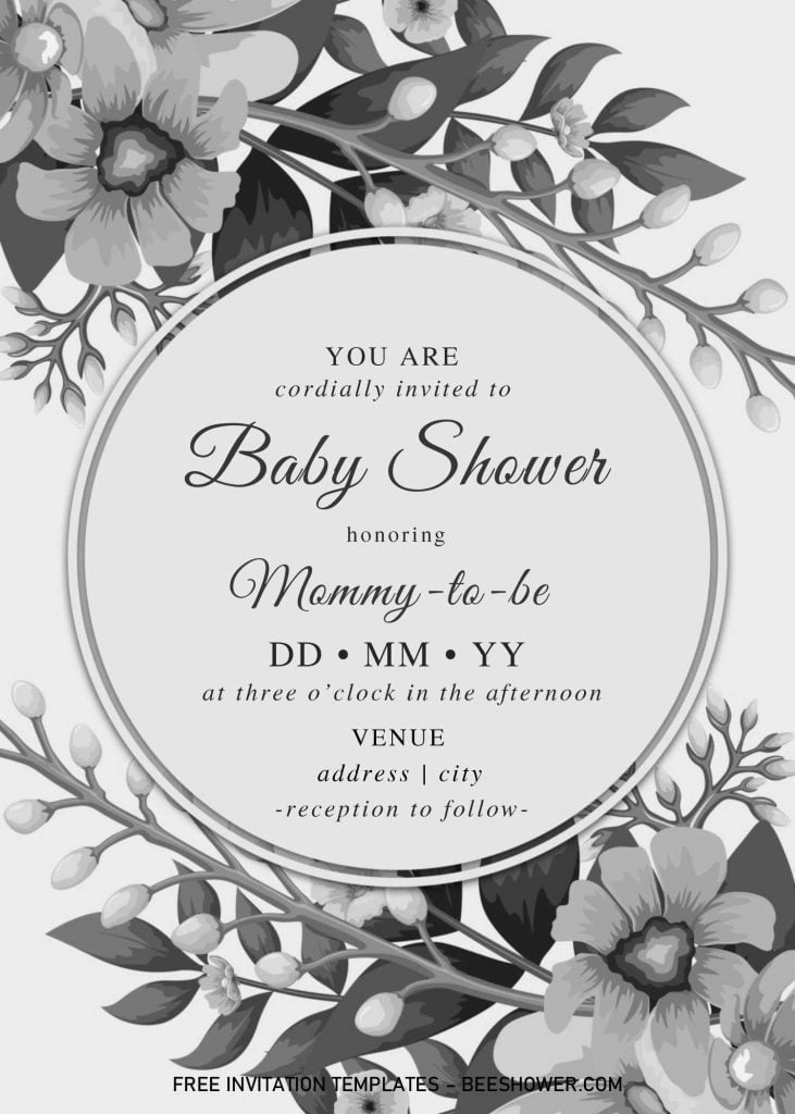 Black And White Baby Shower Invitation Templates Editable With MS black-and-white-baby-shower-invitation-templates-editable-with-ms