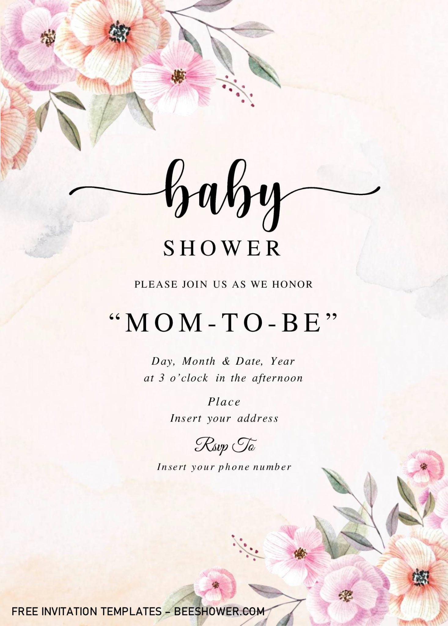rustic-floral-baby-shower-invitation-templates-editable-with