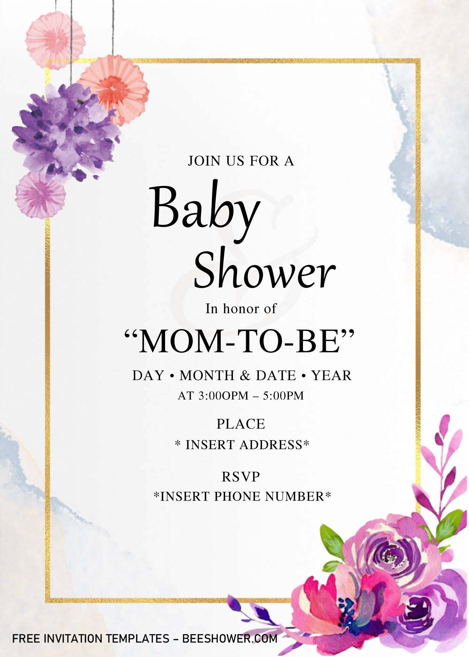 baby shower invitation templates for microsoft word